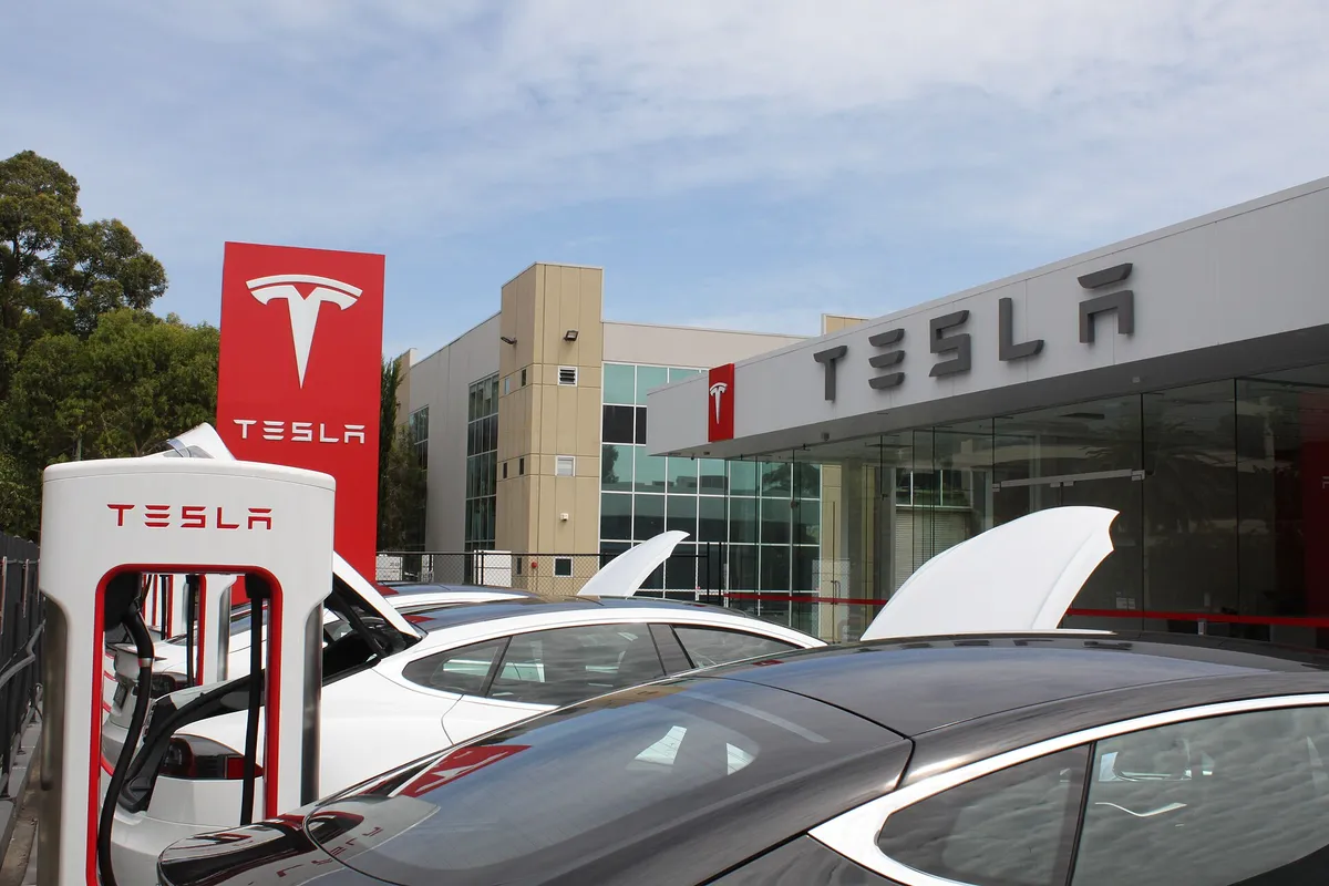 Tesla Model S at Dealership